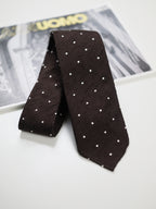 PAOLO ALBIZZATI 波卡小圓點刺繡純絲領帶