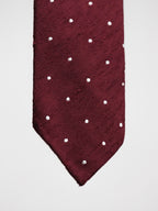 PAOLO ALBIZZATI 小圓點刺繡純絲領帶