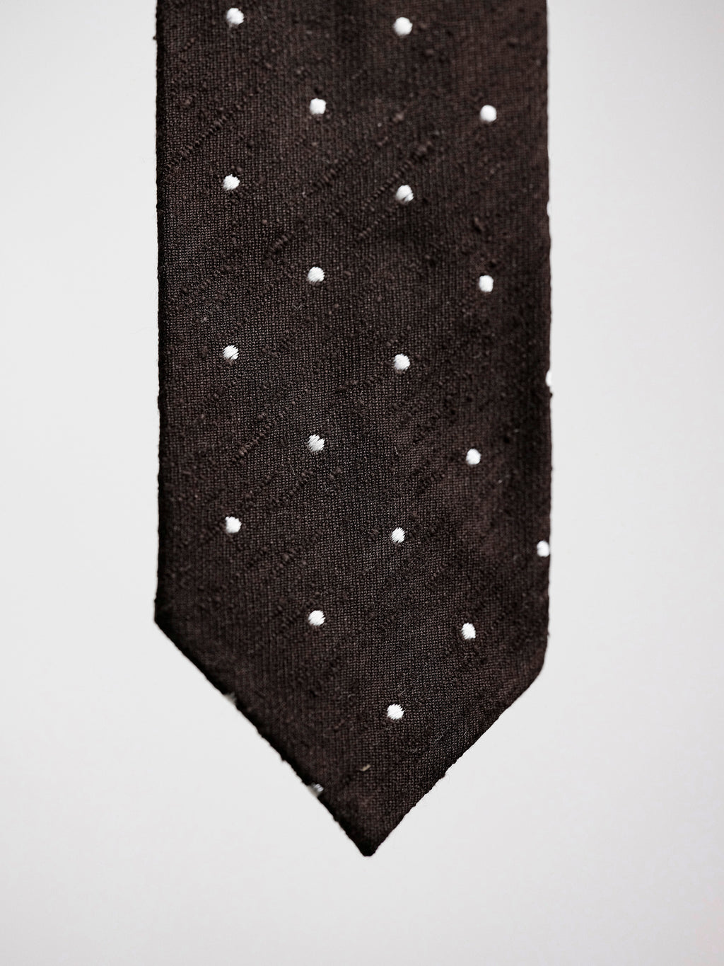 PAOLO ALBIZZATI 小圓點刺繡純絲領帶
