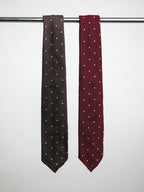 PAOLO ALBIZZATI 小圓點刺繡純絲領帶
