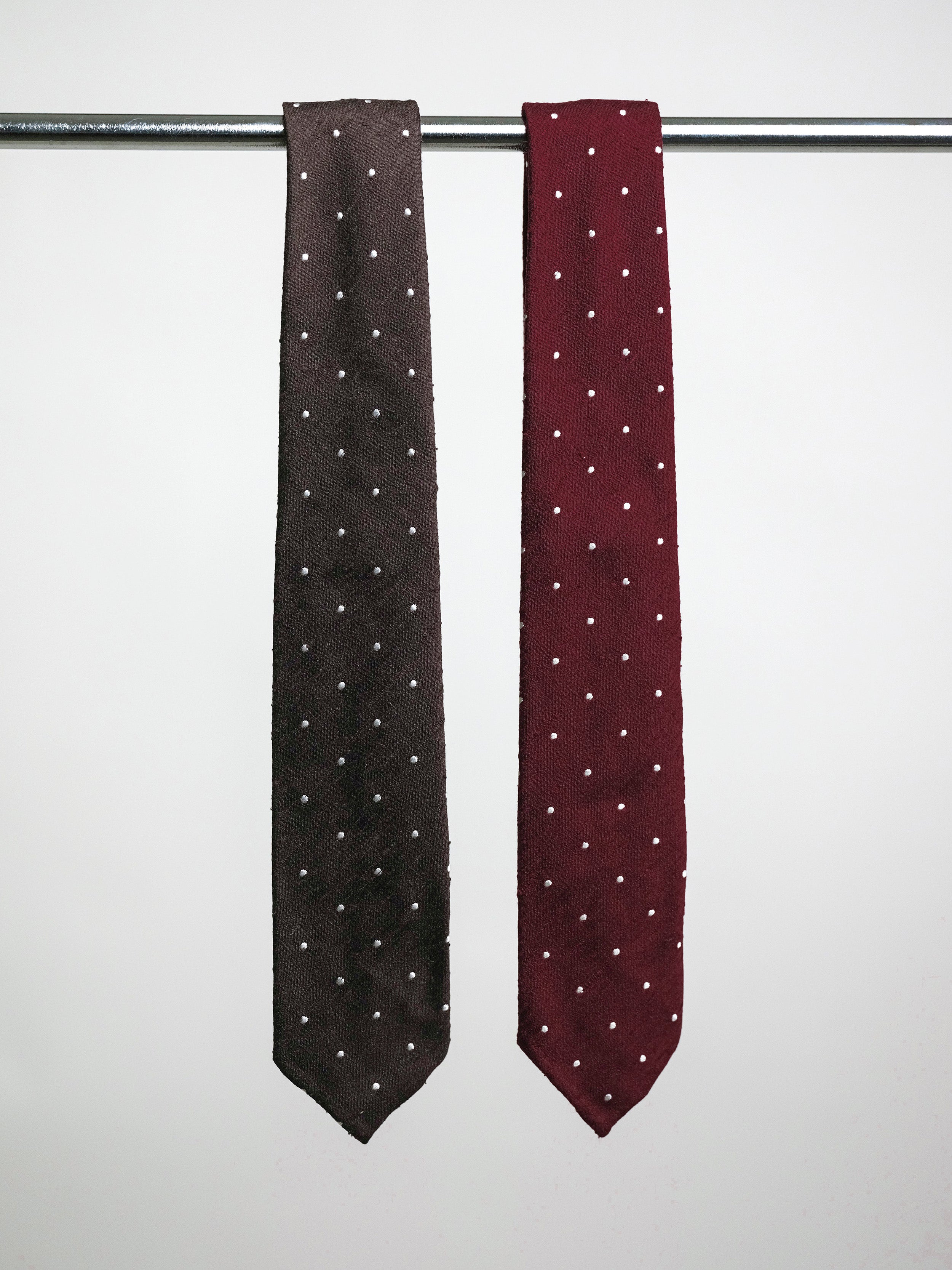 PAOLO ALBIZZATI 小圓點刺繡純絲領帶