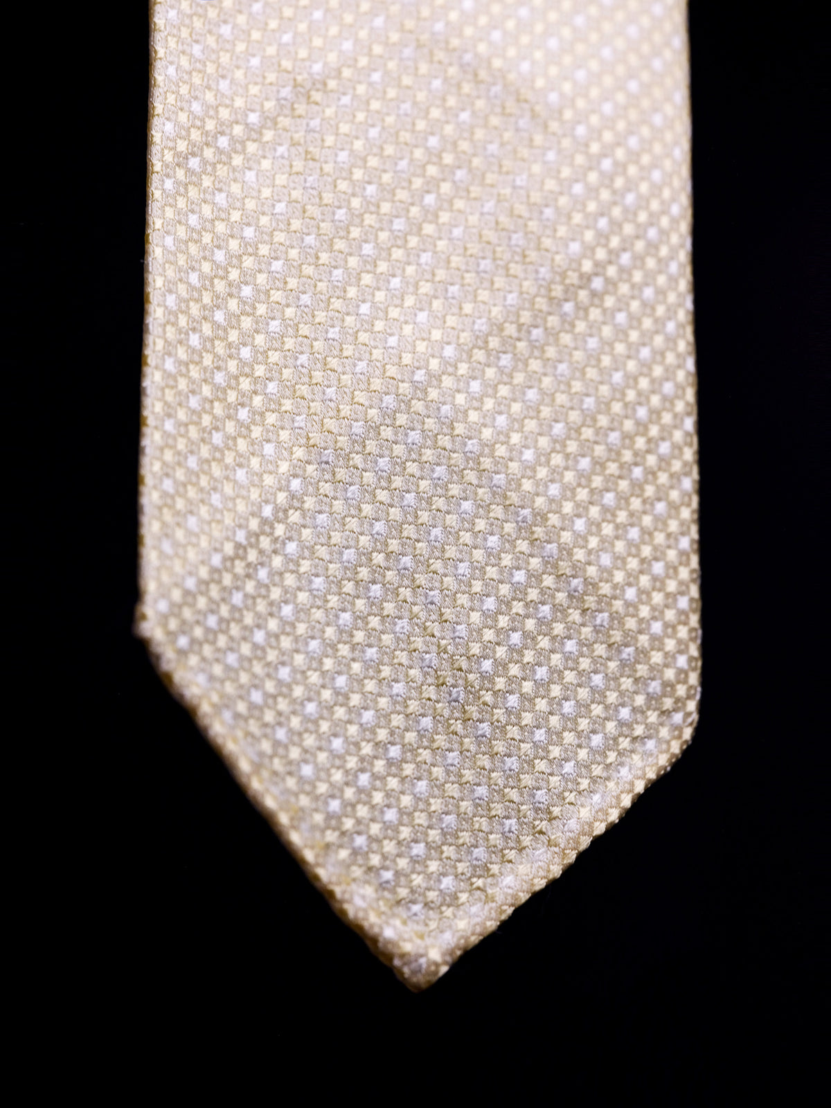 PAOLO ALBIZZATI 小方格提花純絲領帶