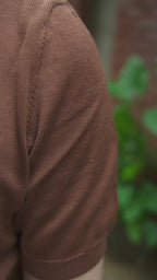 Loro Piana Royal 咖啡色 70% CASHMERE、30% SILK 圓領 T-shirt